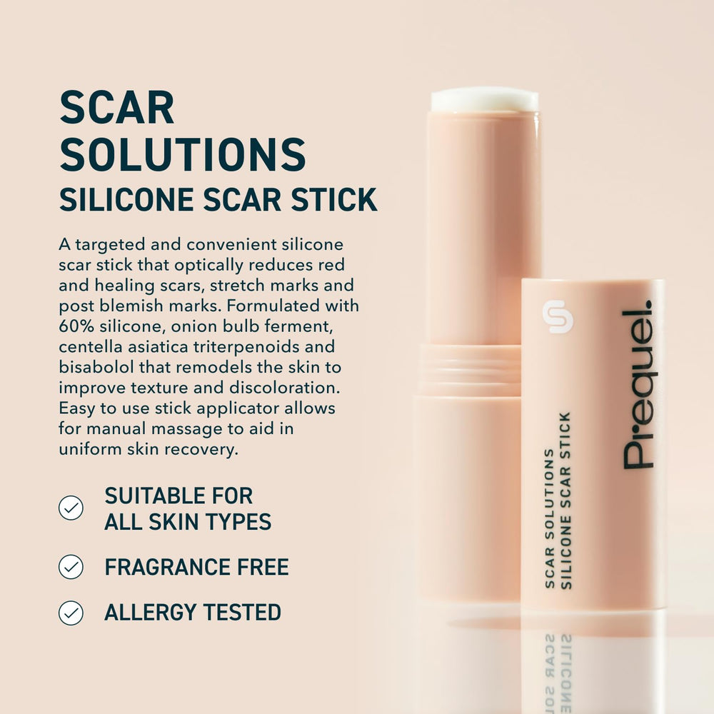 Prequel Skin Scar Solutions: textura sedosa que se siente ligera sobre la piel.