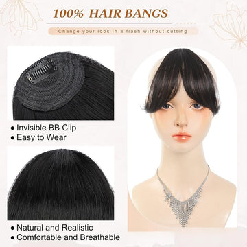 Pretelytiti Bangs Clip perfecto para fiestas, bodas o uso diario.