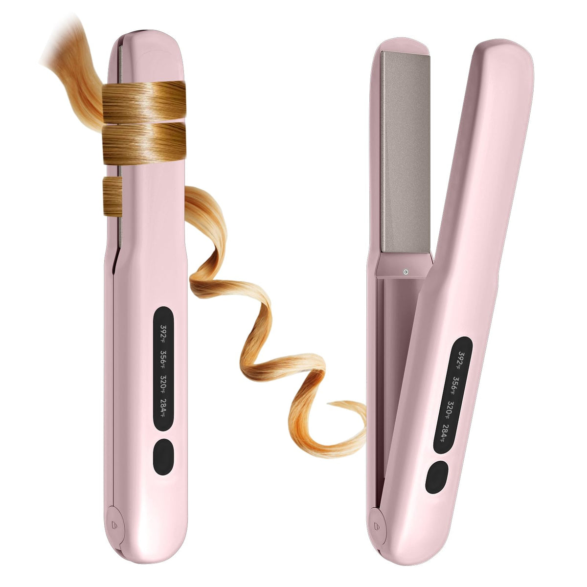 Prettrans plancha pelo inalambrica, diseño compacto, ideal para viaje y retoques.