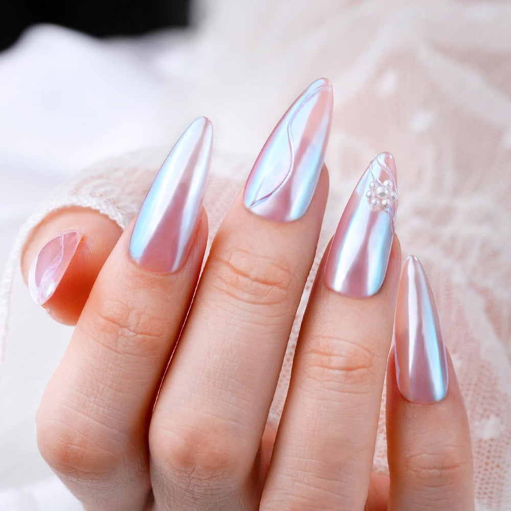Efecto cromo sobre base clara con Pretty Diva Luna.