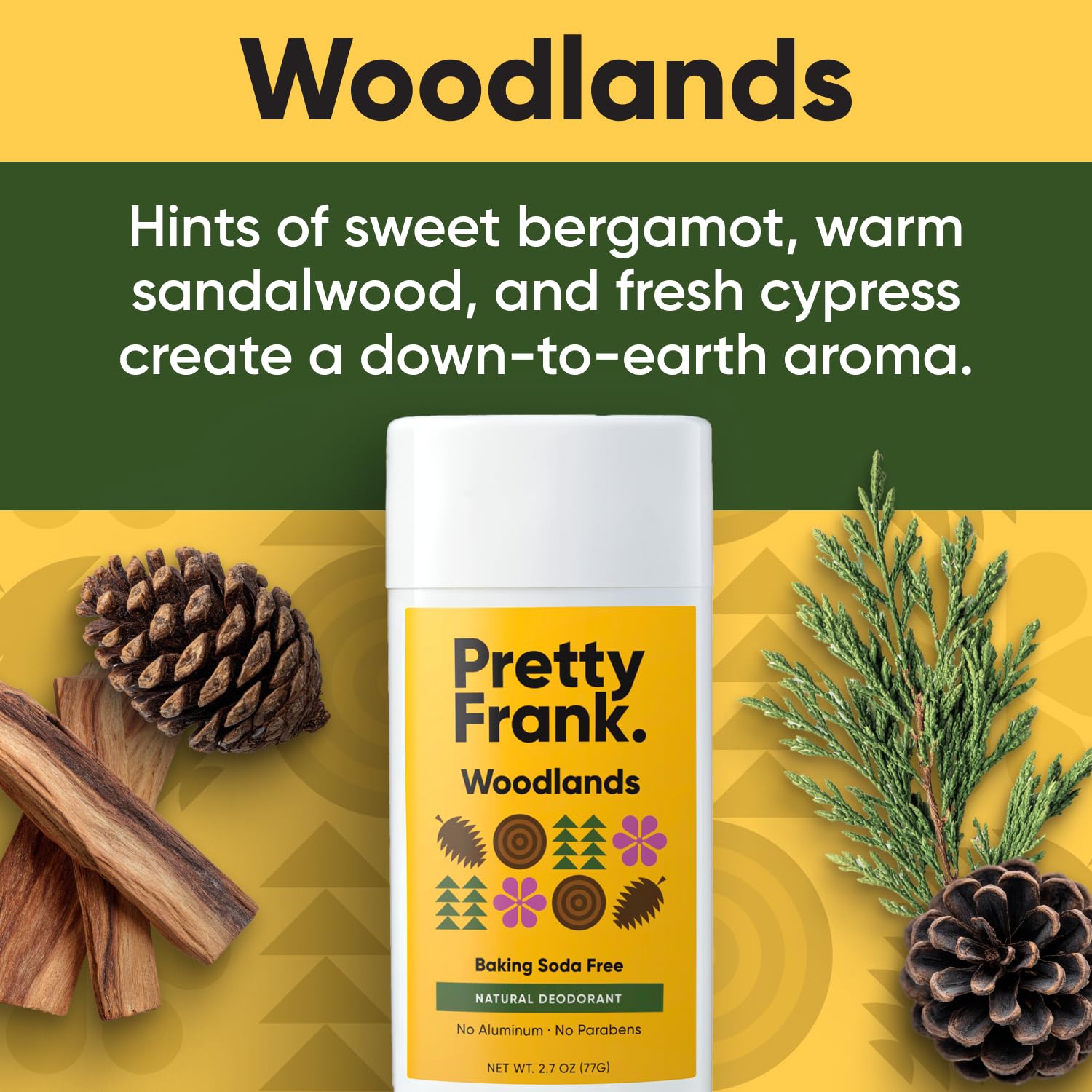 Aroma Woodlands con bergamota y ciprés para uso diario.