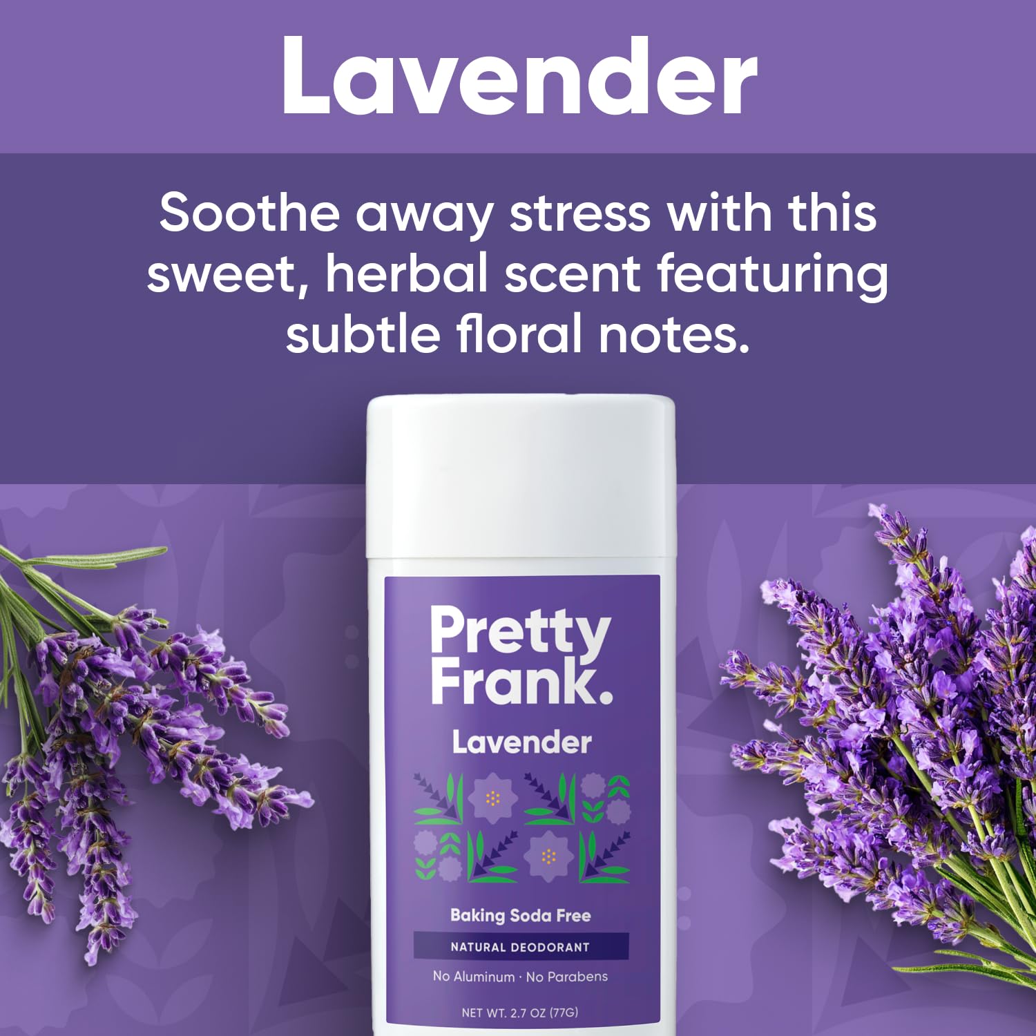 Pretty Frank desodorante lavanda, textura cremosa al deslizarse durante la aplicación.