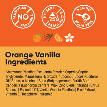 Envase reciclable de Pretty Frank desodorante naranja vainilla.