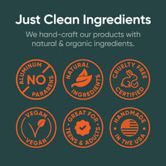 Ingredientes orgánicos de Pretty Frank desodorante naranja vainilla para piel sensible.