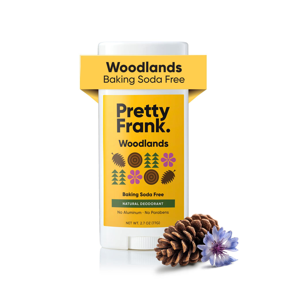 Pretty Frank Woodlands barra; aroma suave y protección diaria.