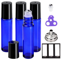 PrettyCare botella roller 10ml azul para aceites esenciales, ideal para viaje.