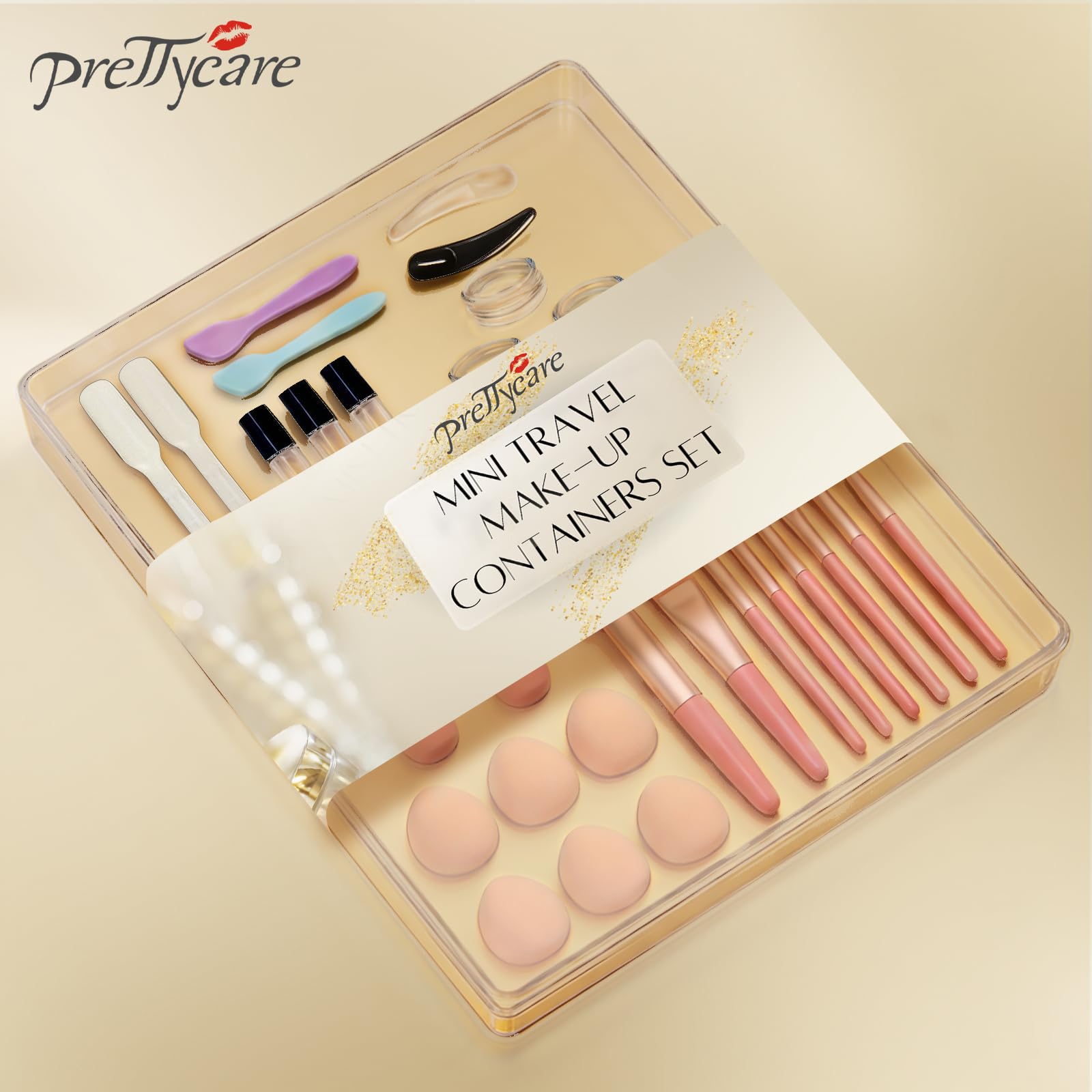 Botes de viaje PrettyCare con tapas seguras para viaje sin derrames