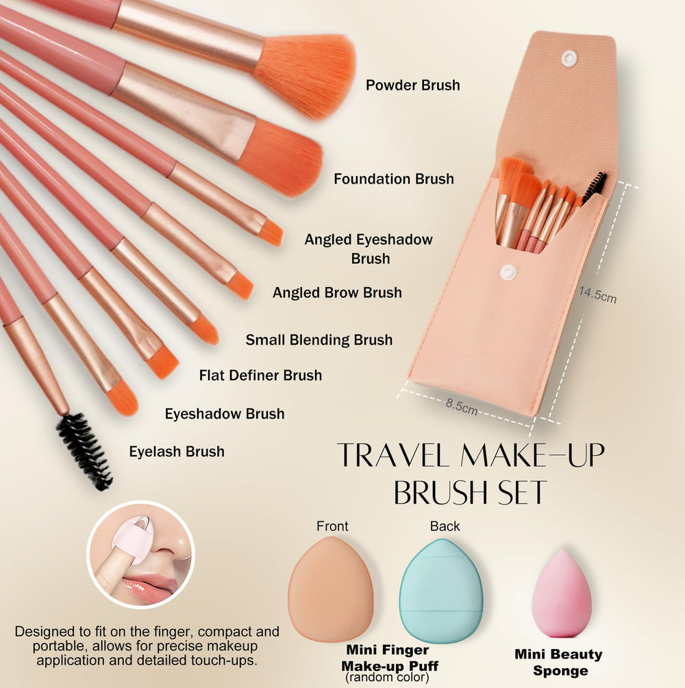 Esponjas y brochas PrettyCare para retoques rápidos y suaves