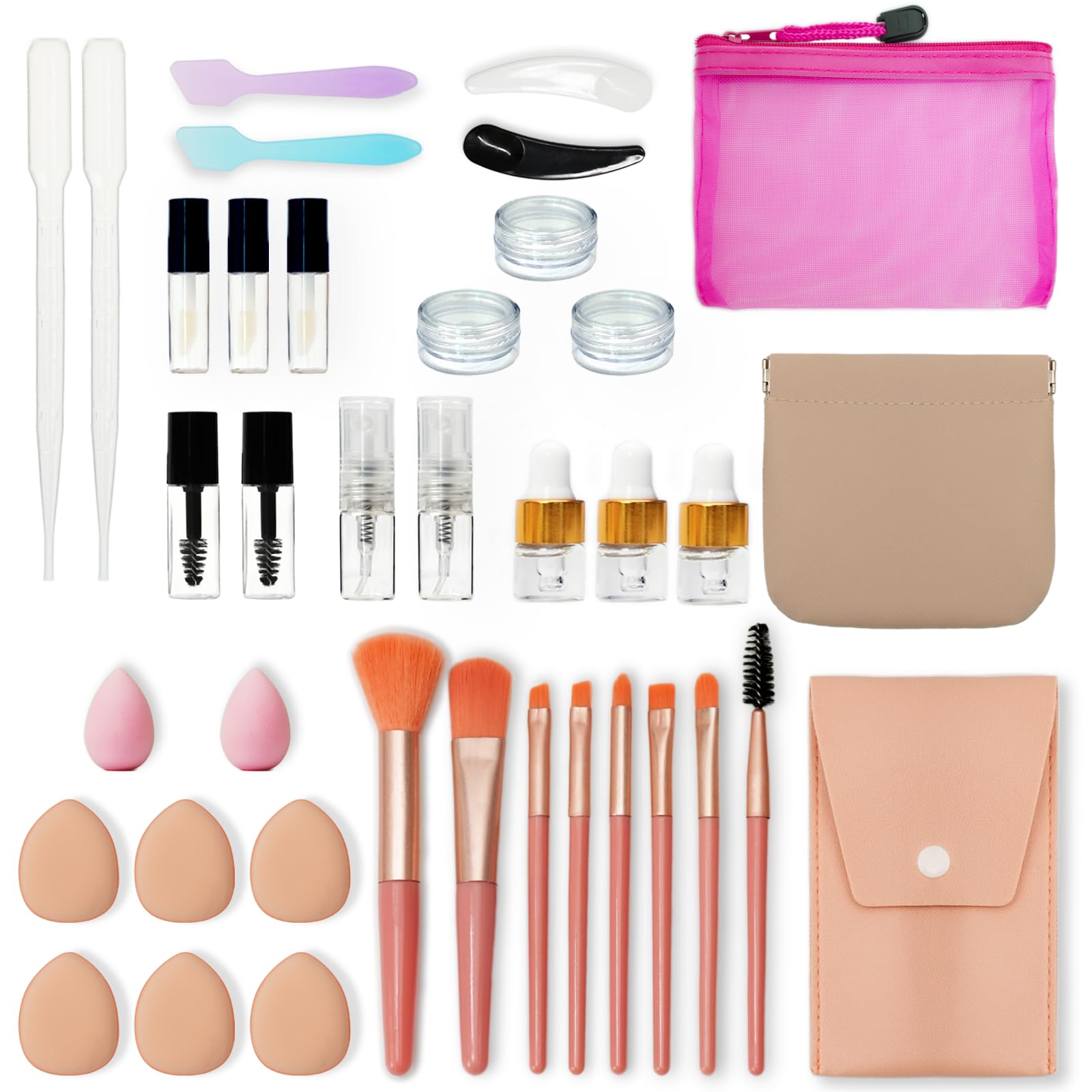PrettyCare 38 piezas kit de viaje completo para belleza en movimiento