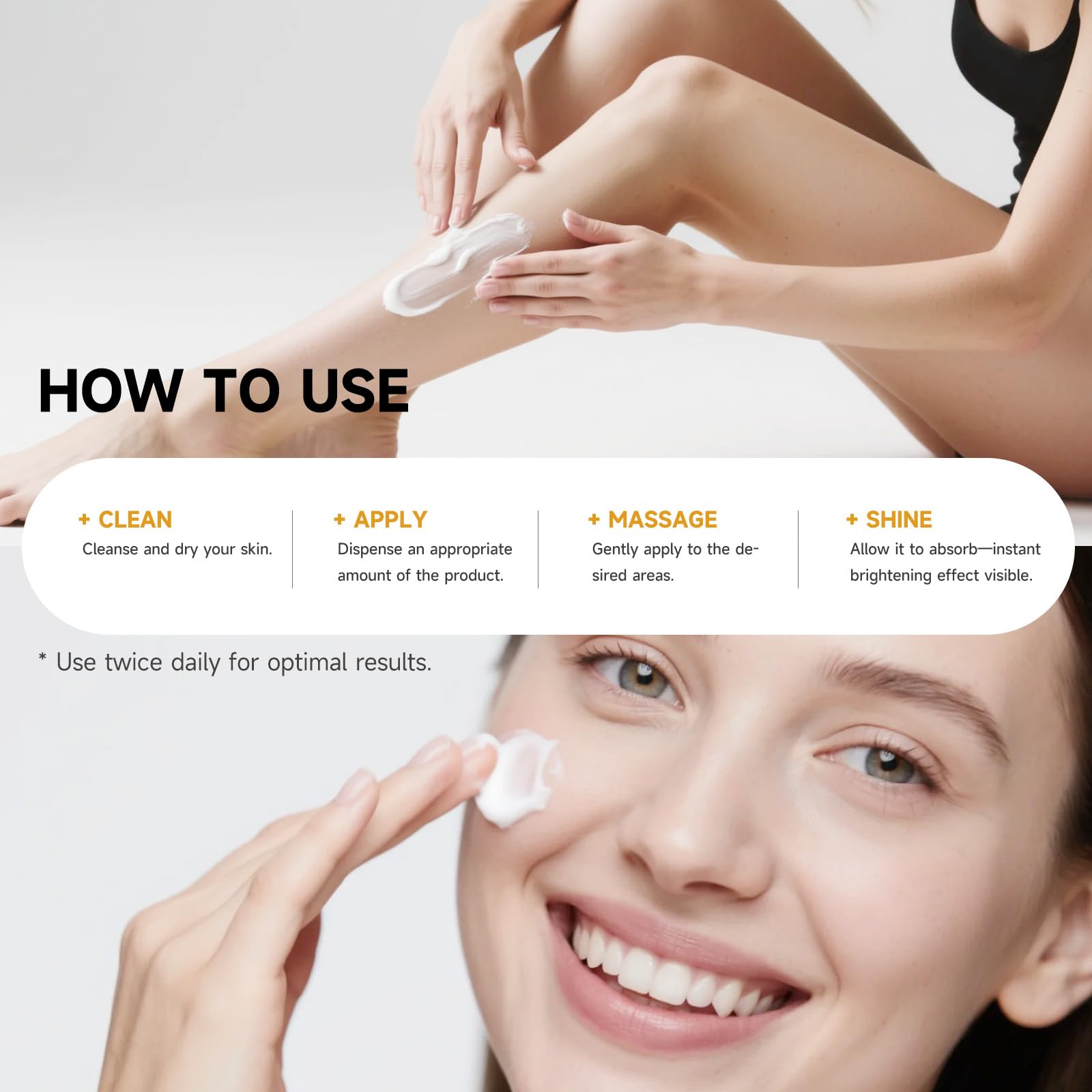 PRFTMK crema aclaradora para cuello: tono uniforme y piel suave.