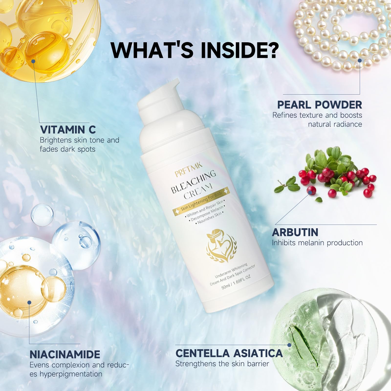 PRFTMK crema aclaradora para muslos internos: zonas delicadas con humectación.