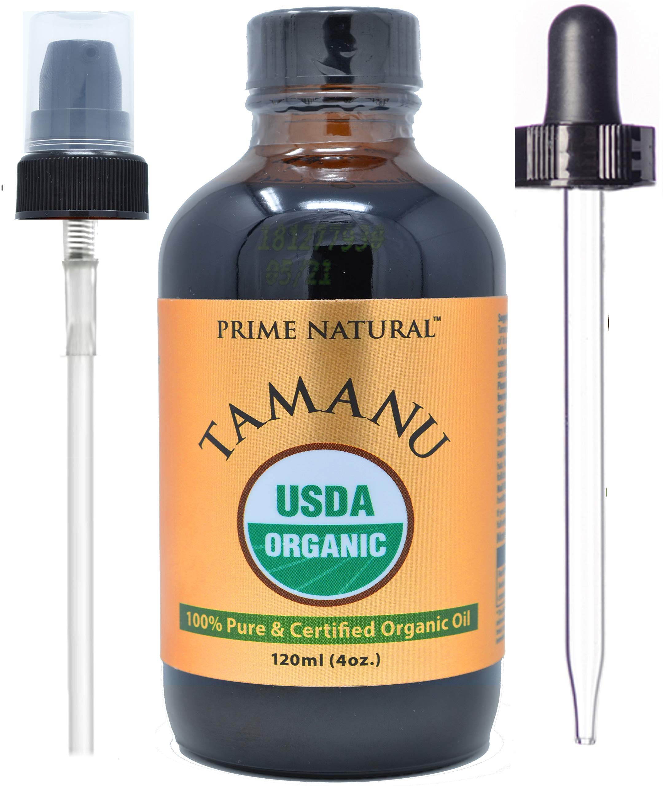 Prime Natural Aceite Tamanu prensado en frío, frasco 120 ml para piel suave.