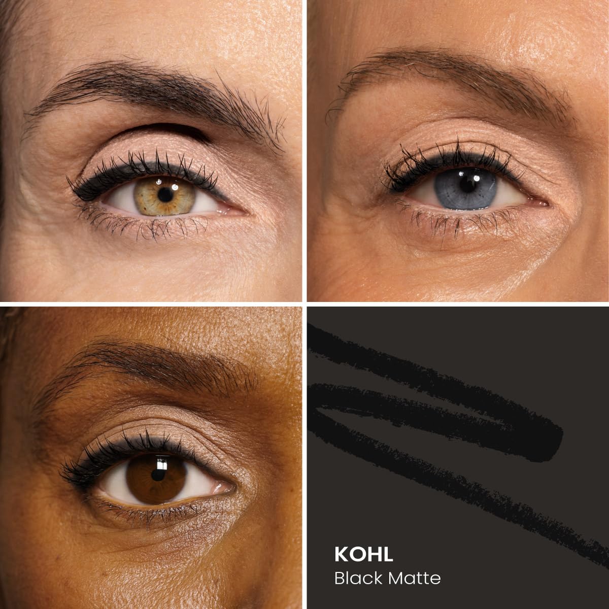Application facile et précise de PrimeEyes Glide Eyeliner sur la paupière.