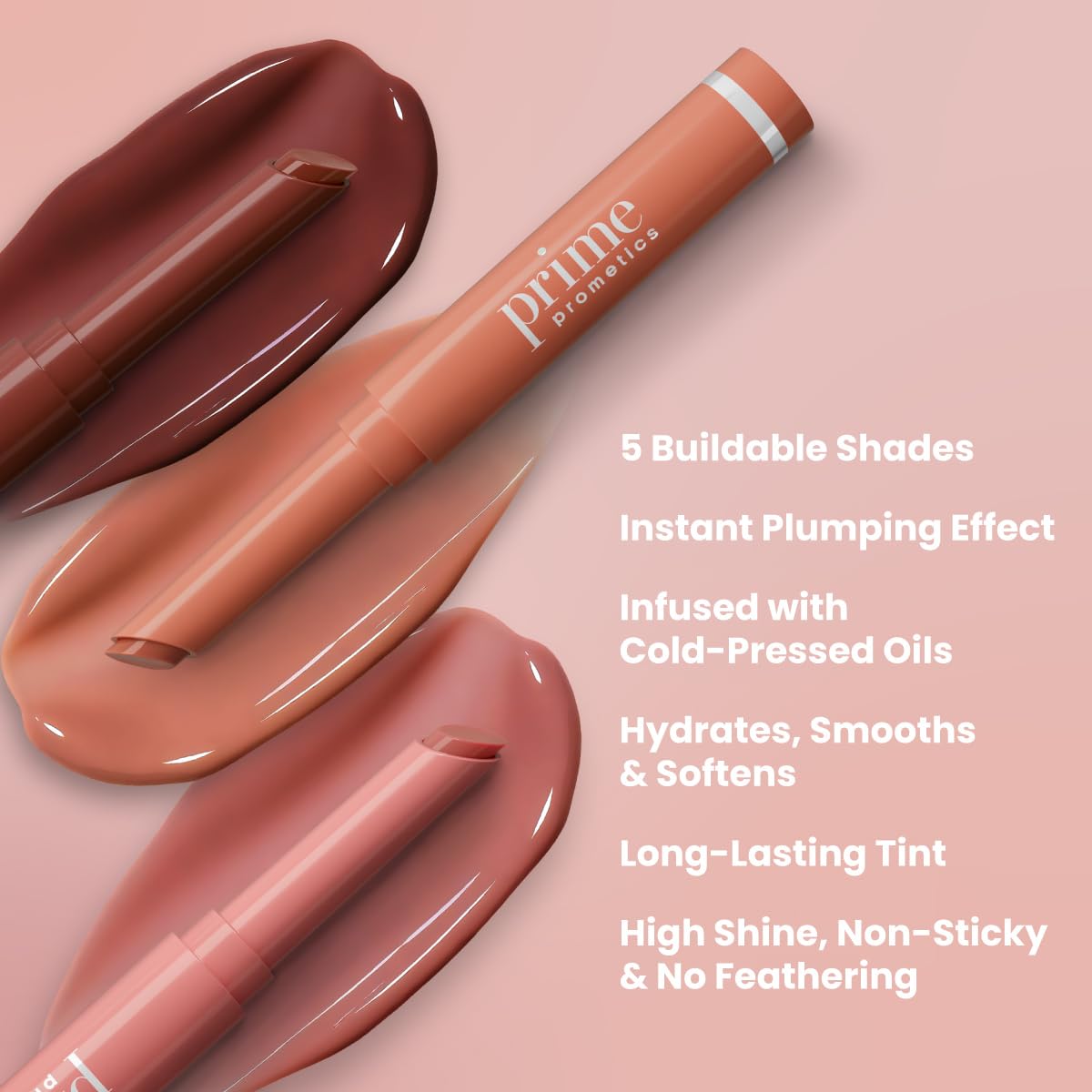PrimeLip de PRIME PROMETICS, aplicador preciso para definición suave y color personalizable.