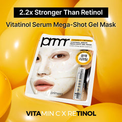 Primera PRMR sérum gel vitamina-c-retinol, textura sedosa para piel radiante.