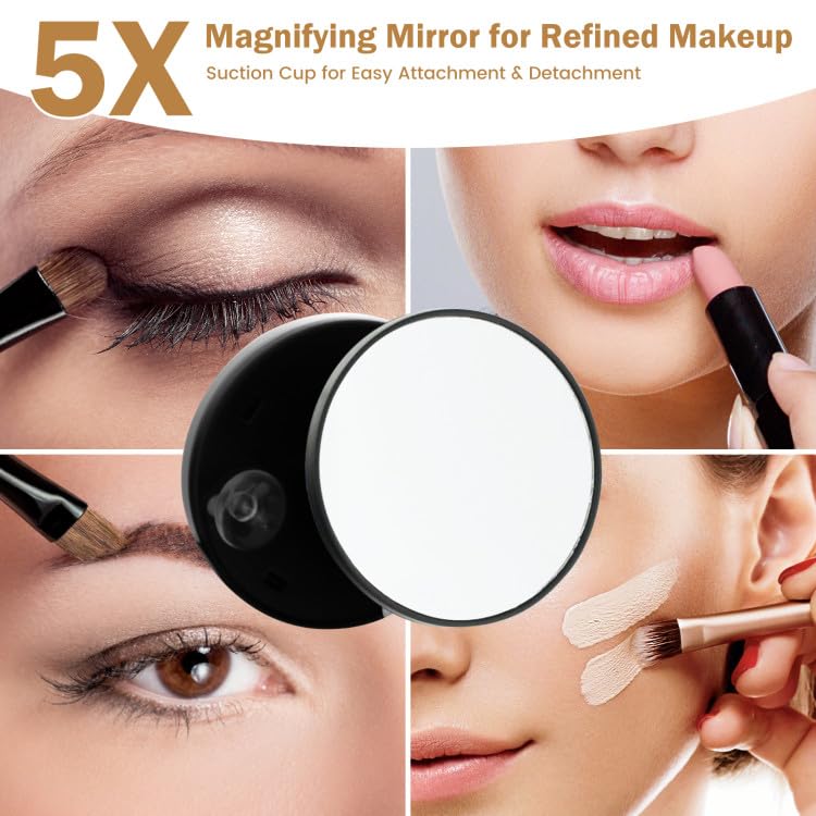 PRIMETEK Espejo para usos diarios, cuidado de la piel y rutinas de belleza