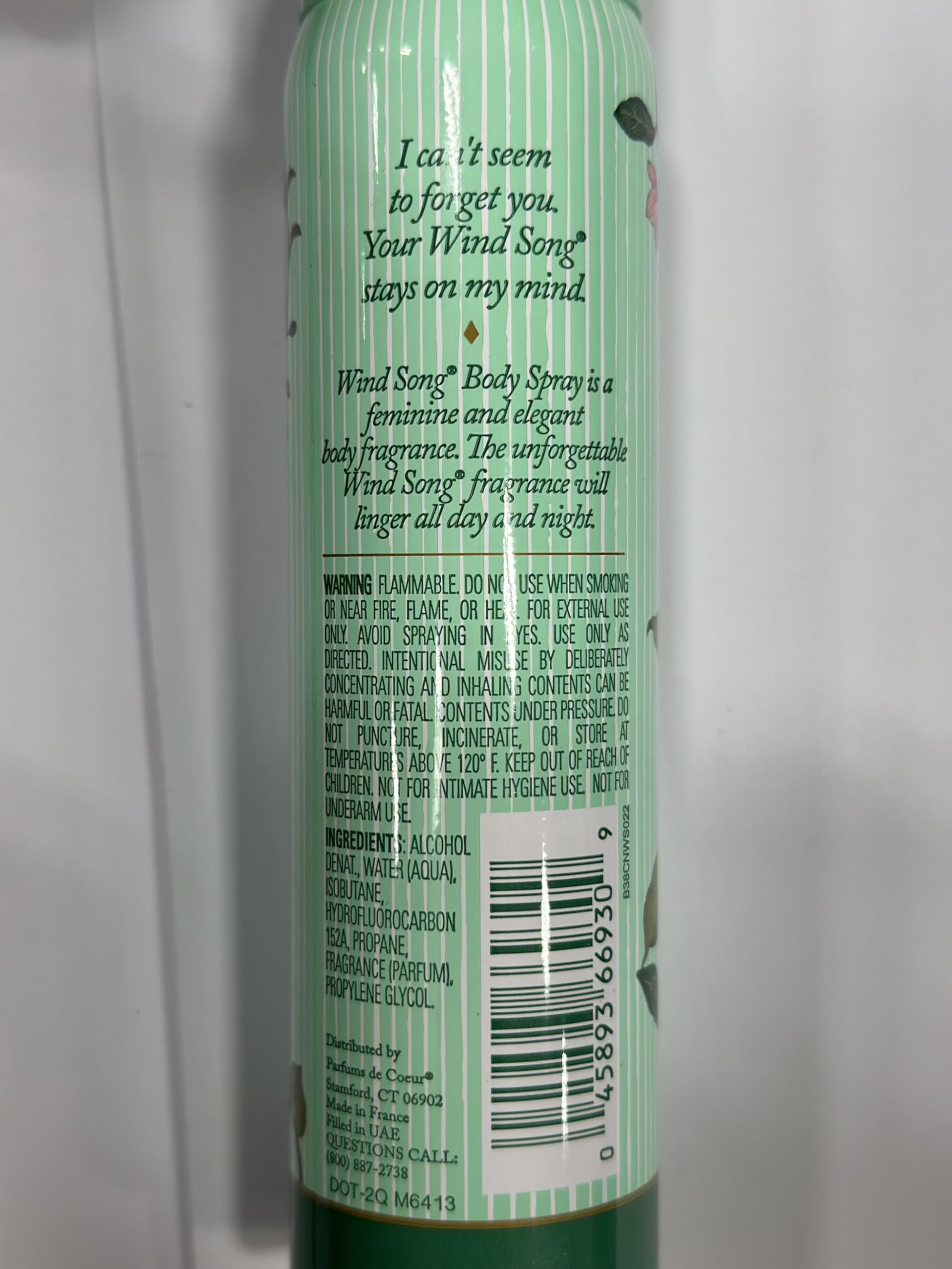 Spray corporal Wind Song de Prince Matchabelli, paquete de 3, aroma clásico para uso diario