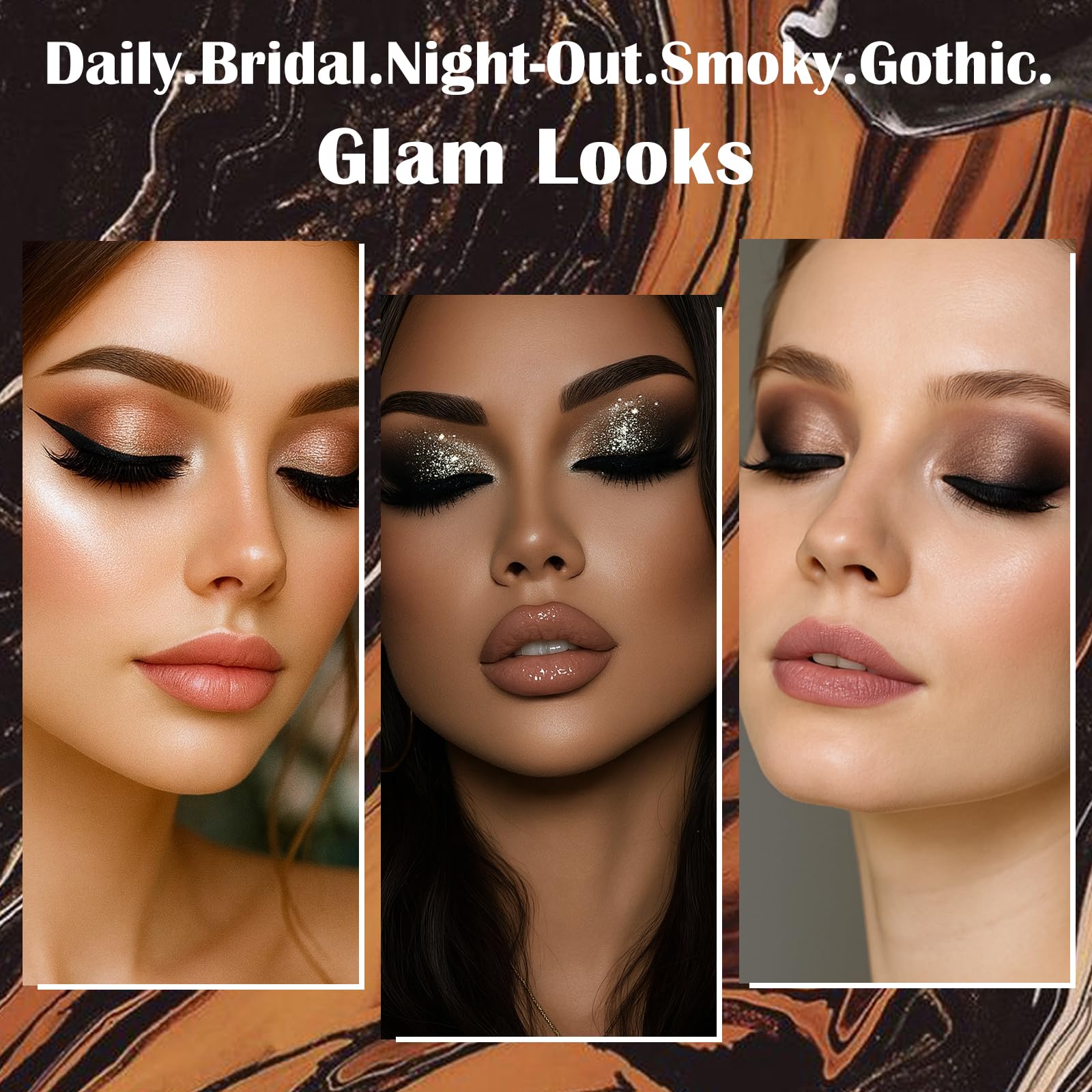 Maquillaje Prism Efecto ahumado con esta paleta para noches.