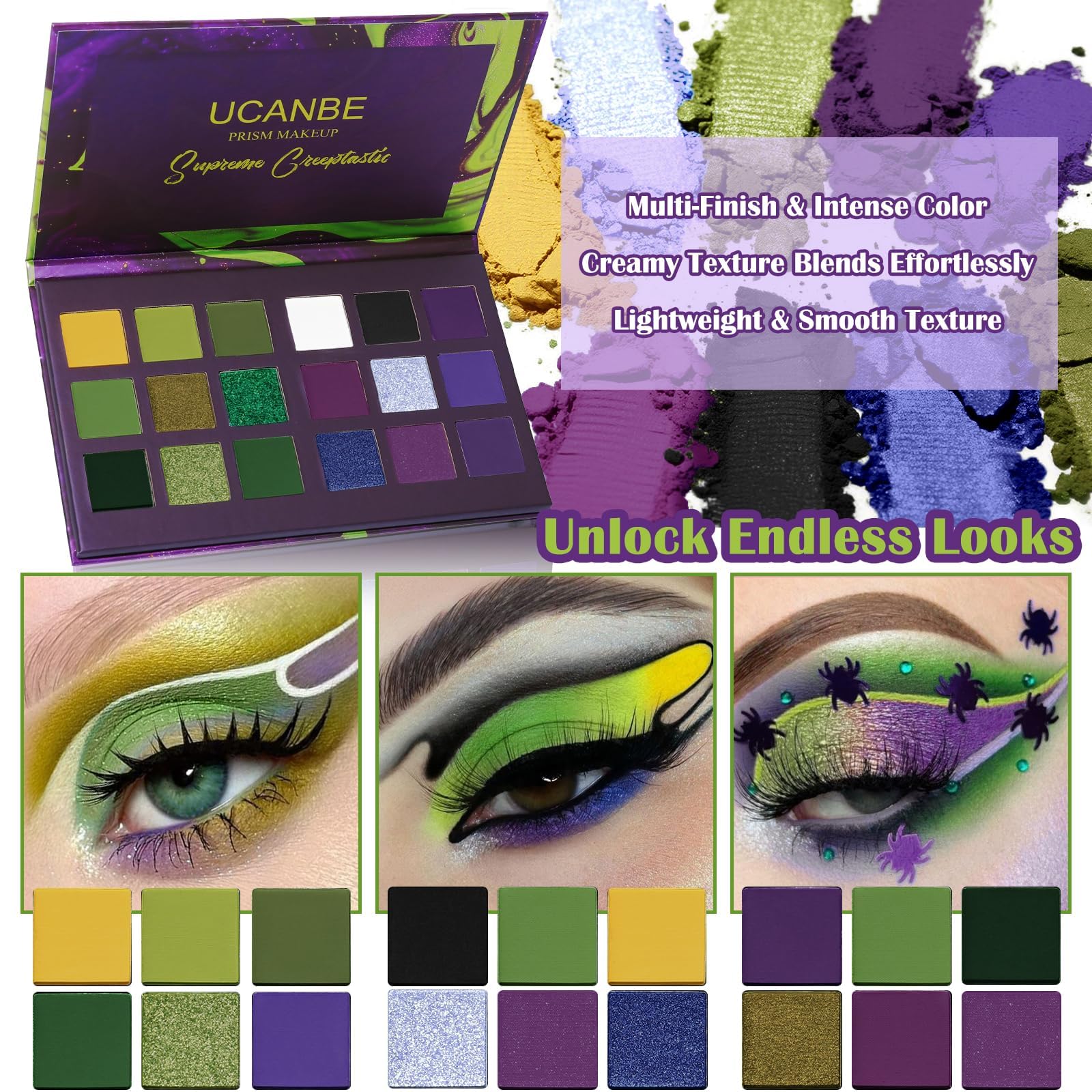 Prism Makeup Paleta Gothic púrpura metalico para efectos dramáticos