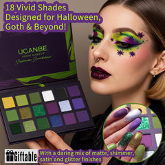 Prism Makeup Paleta Gothic verde satinada para sombras luminosas