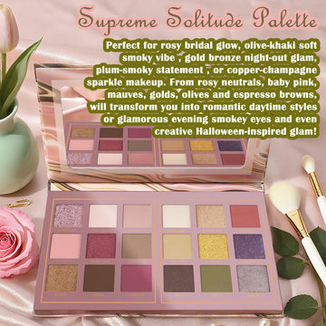 Paleta Prism Makeup Pro 18 Colores con duración prolongada para fiestas y trabajo.