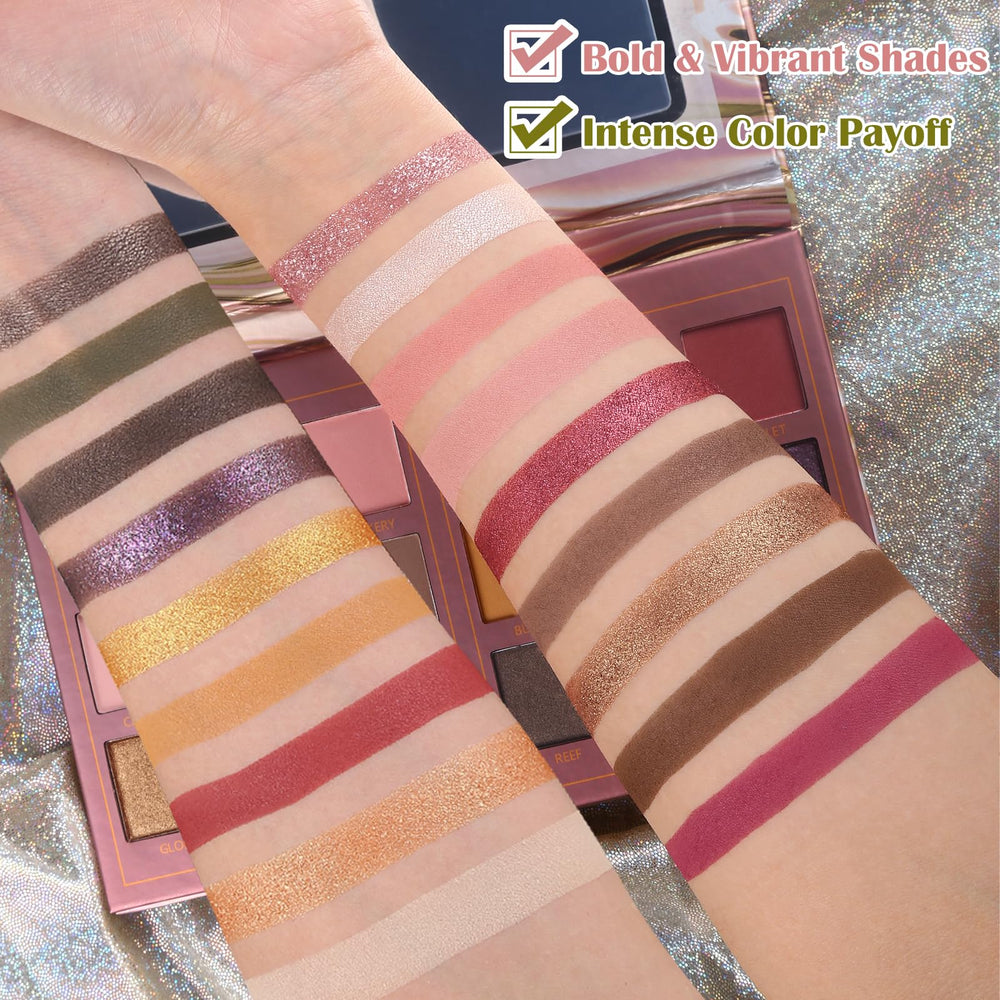 Prism Makeup Paleta Pro 18 Colores ofrece pigmentación intensa para ojos impactantes.