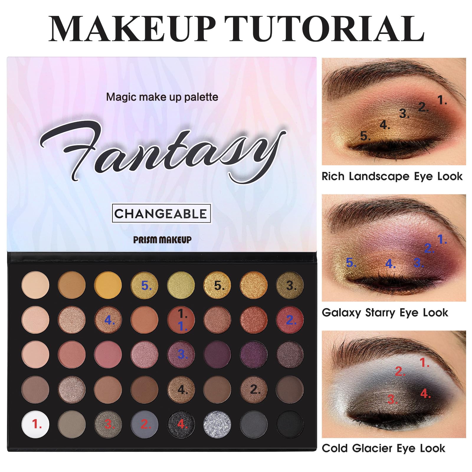 Prism Makeup acabados metálicos para acentos brillantes.