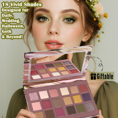 Prism Makeup Paleta Pro 18 Colores con sombras brillantes para efectos luminosos.