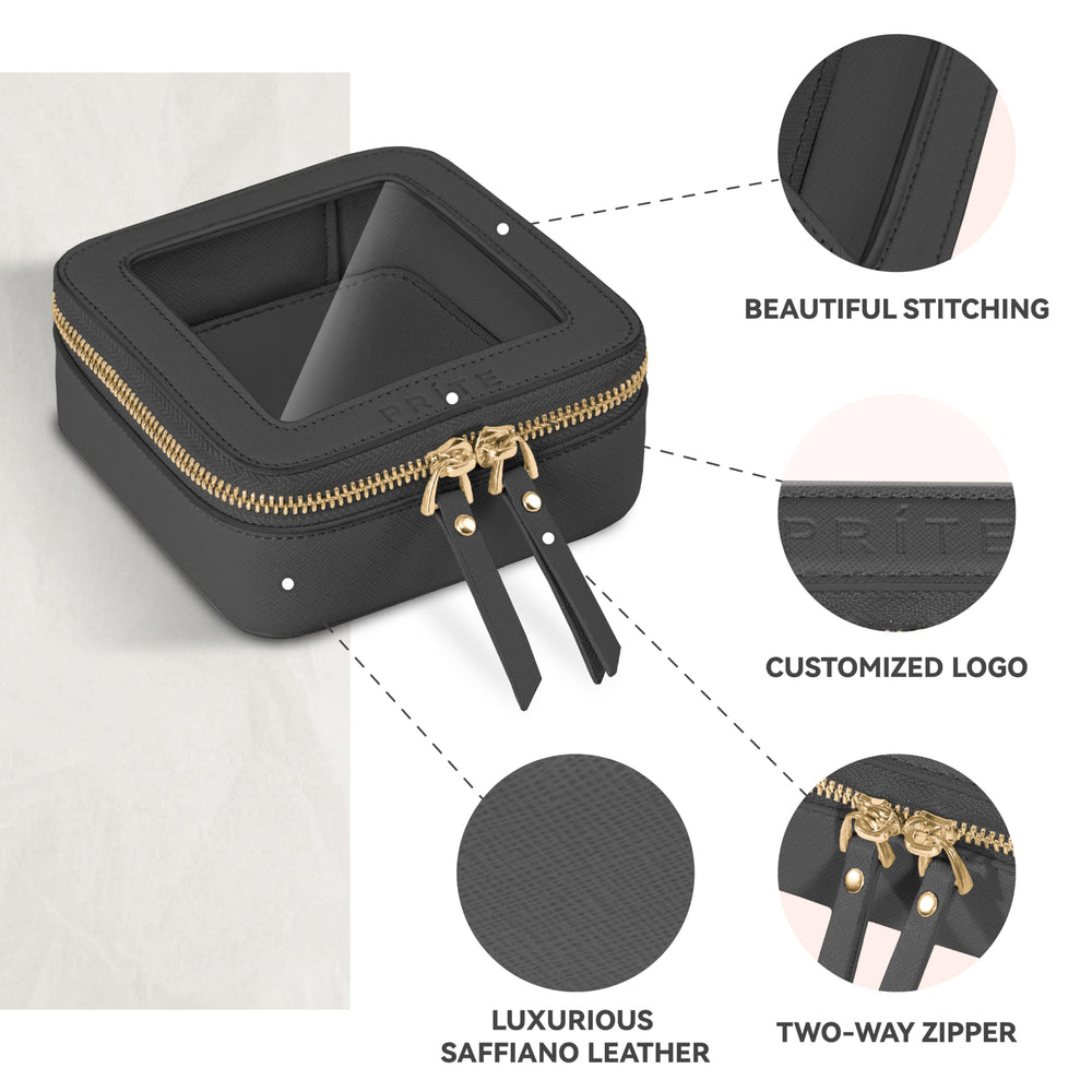 Material impermeable de la bolsa Prite facilita limpieza con paño.