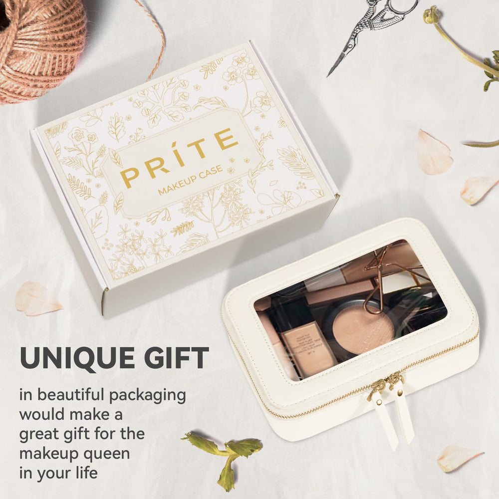Prite bolsa maquillaje para organización rápida y clara.