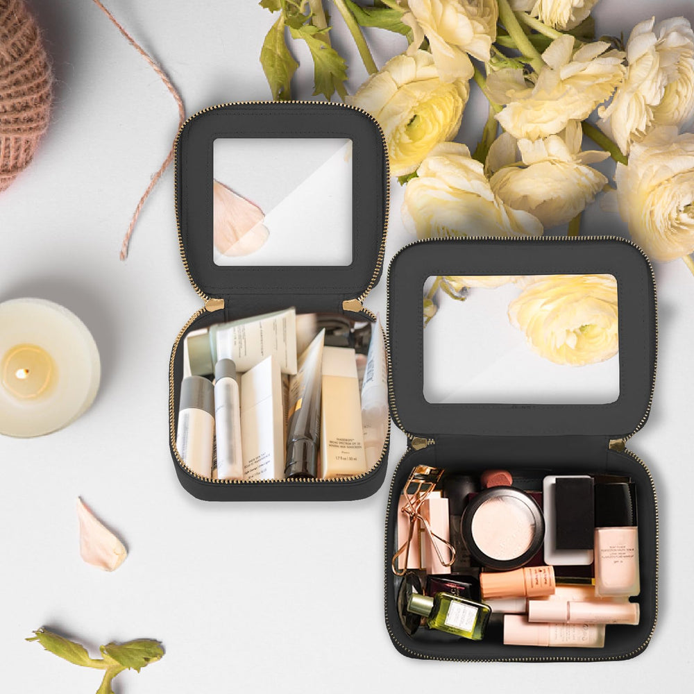 Prite bolsa de maquillaje organización transparente para ver todo de un vistazo