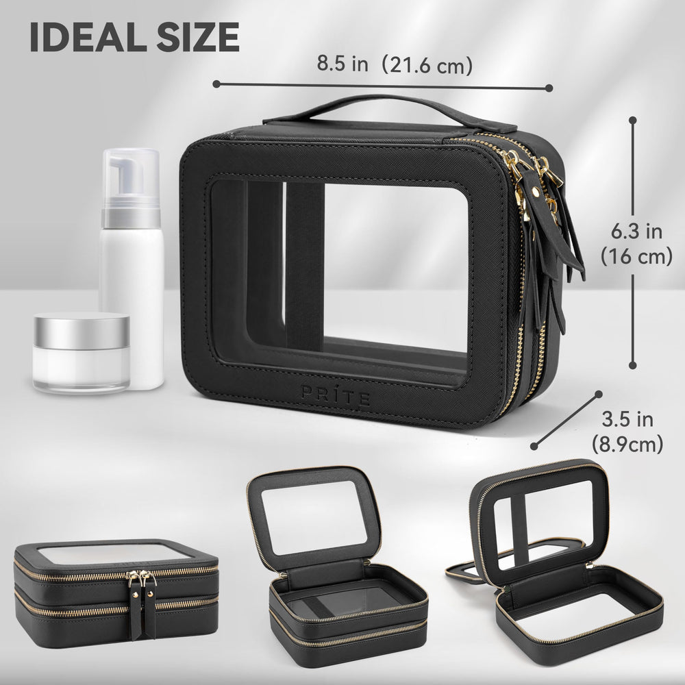 Prite bolsa maquillaje resistente al agua ideal para viajes y limpieza fácil