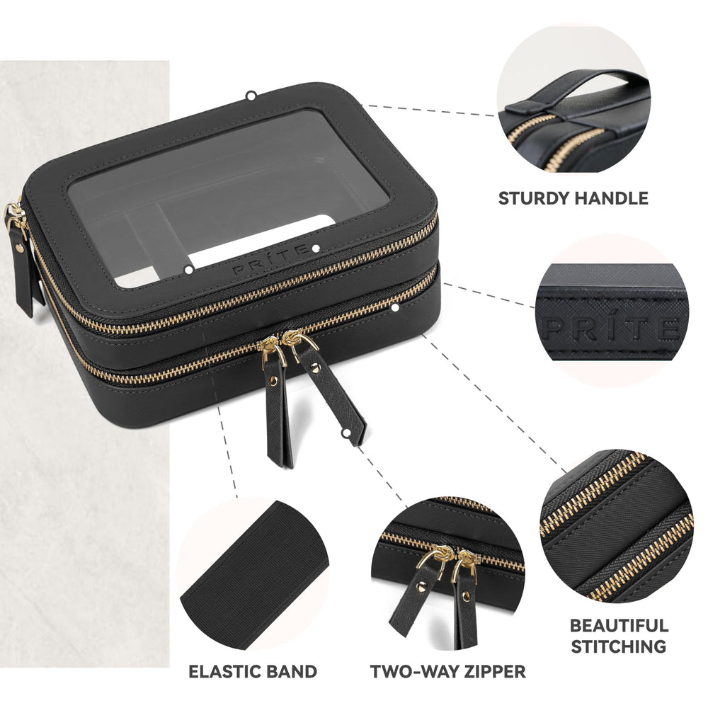 Prite bolsa organizador de viaje con diseño de doble capa elegante