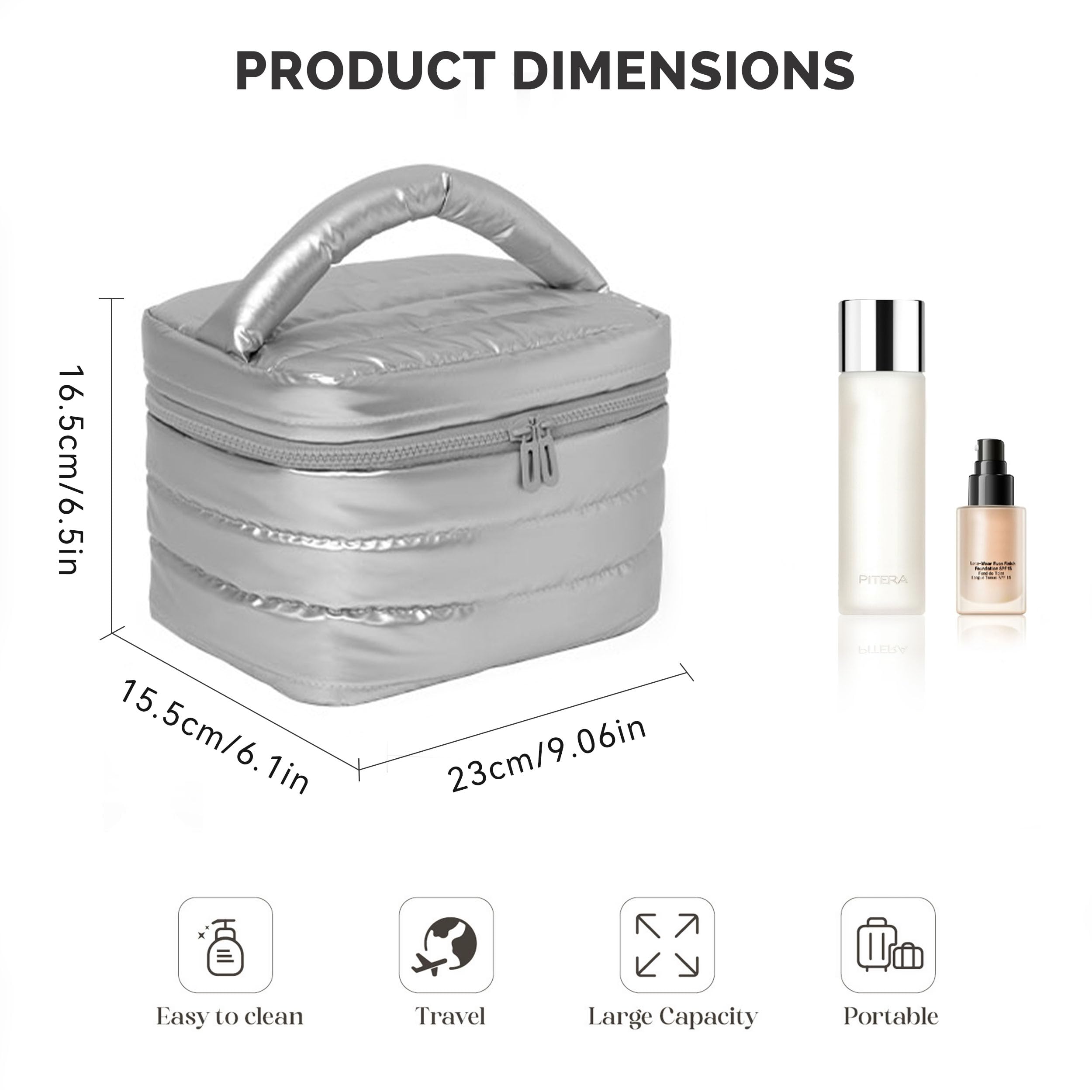 Prite bolsa maquillaje viaje plegable y ultraligera para viajar.