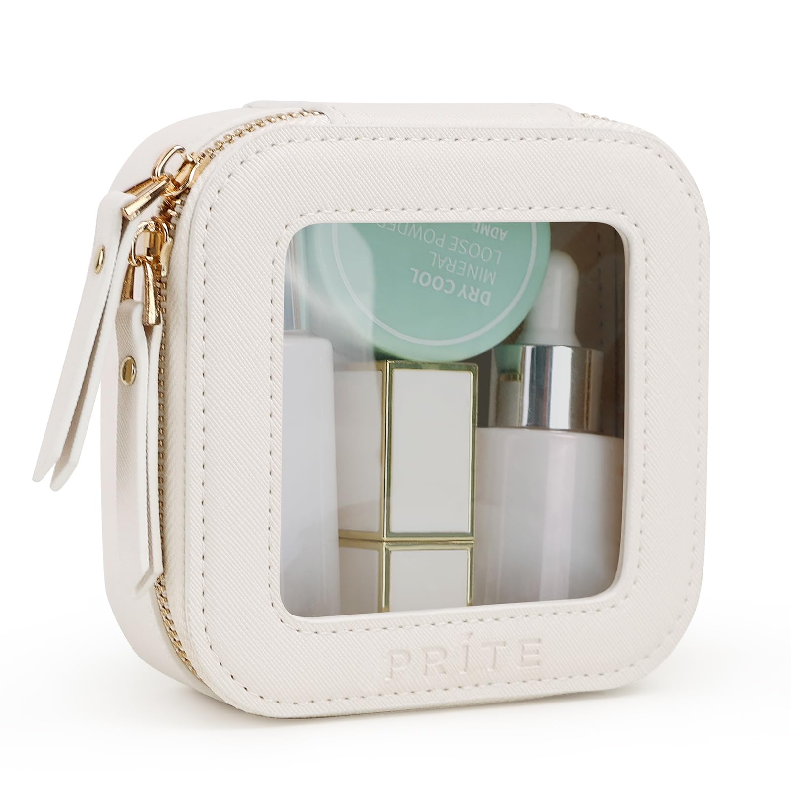 Prite bolso de maquillaje transparente para ver todo a simple vista
