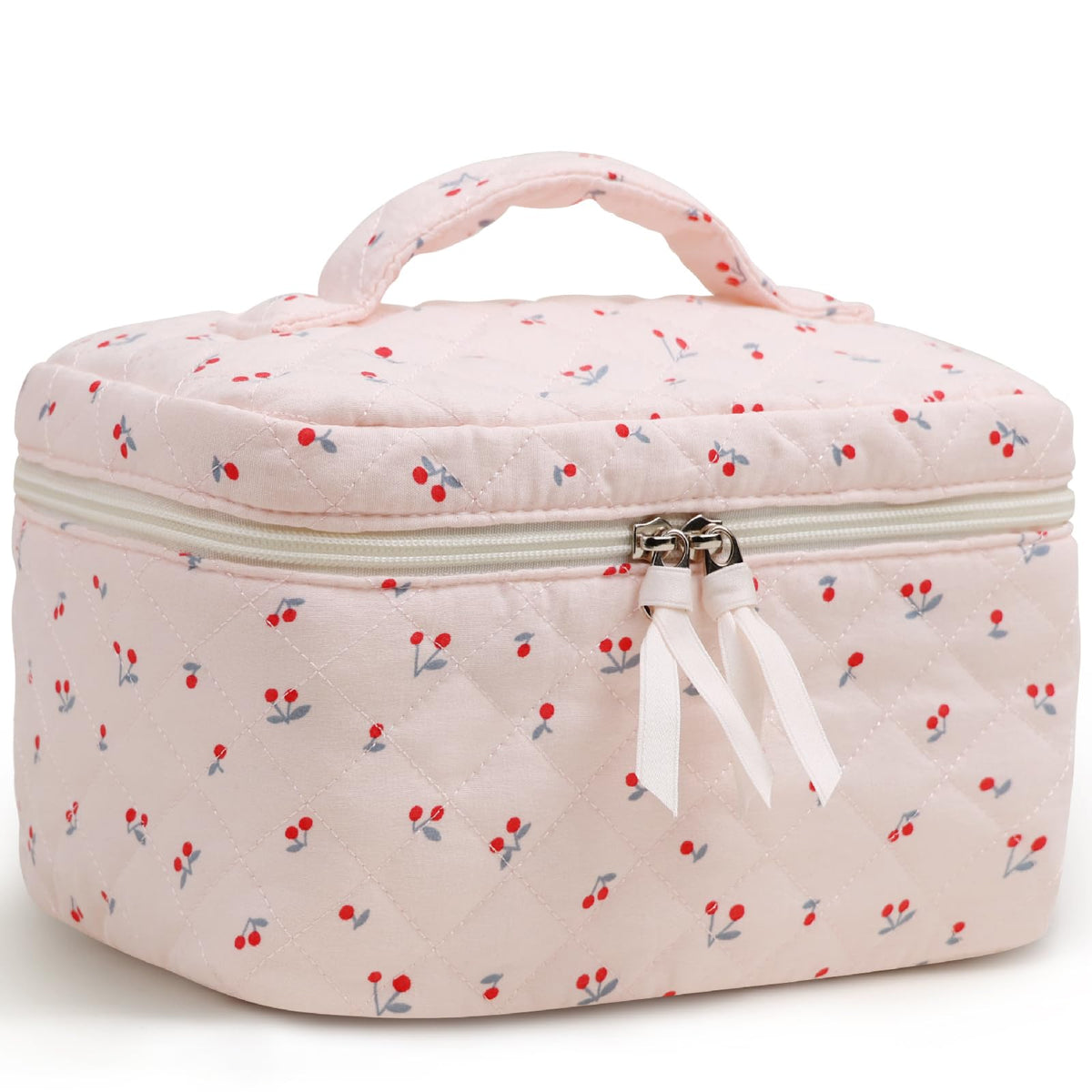 Prite grande bolsa cosméticos con diseño floral para viajes y organización