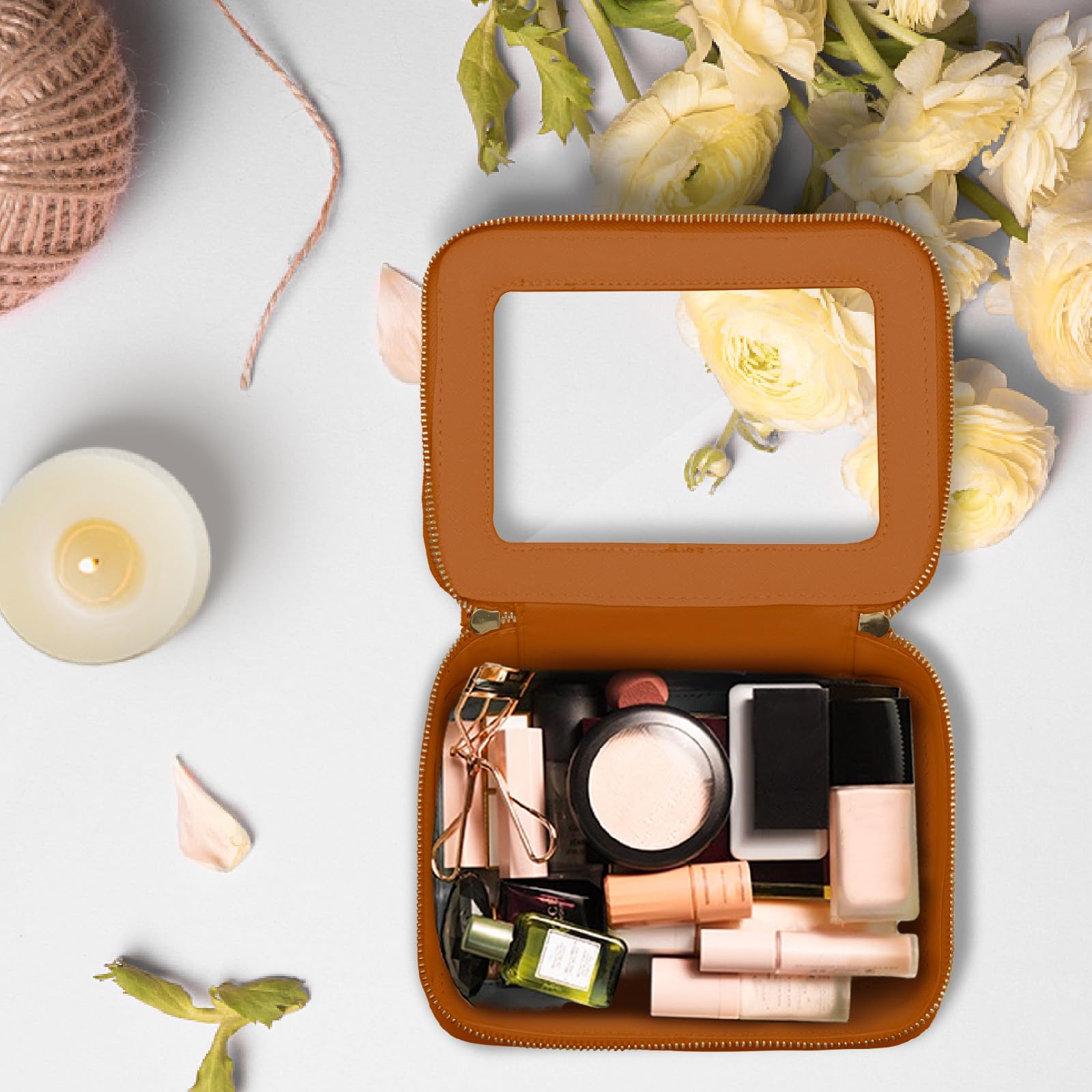Prite organiseur maquillage transparent avec compartiments