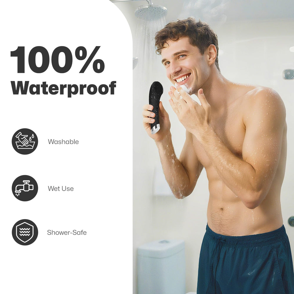 PRITECH cepillo limpieza facial resistente al agua para uso en ducha.