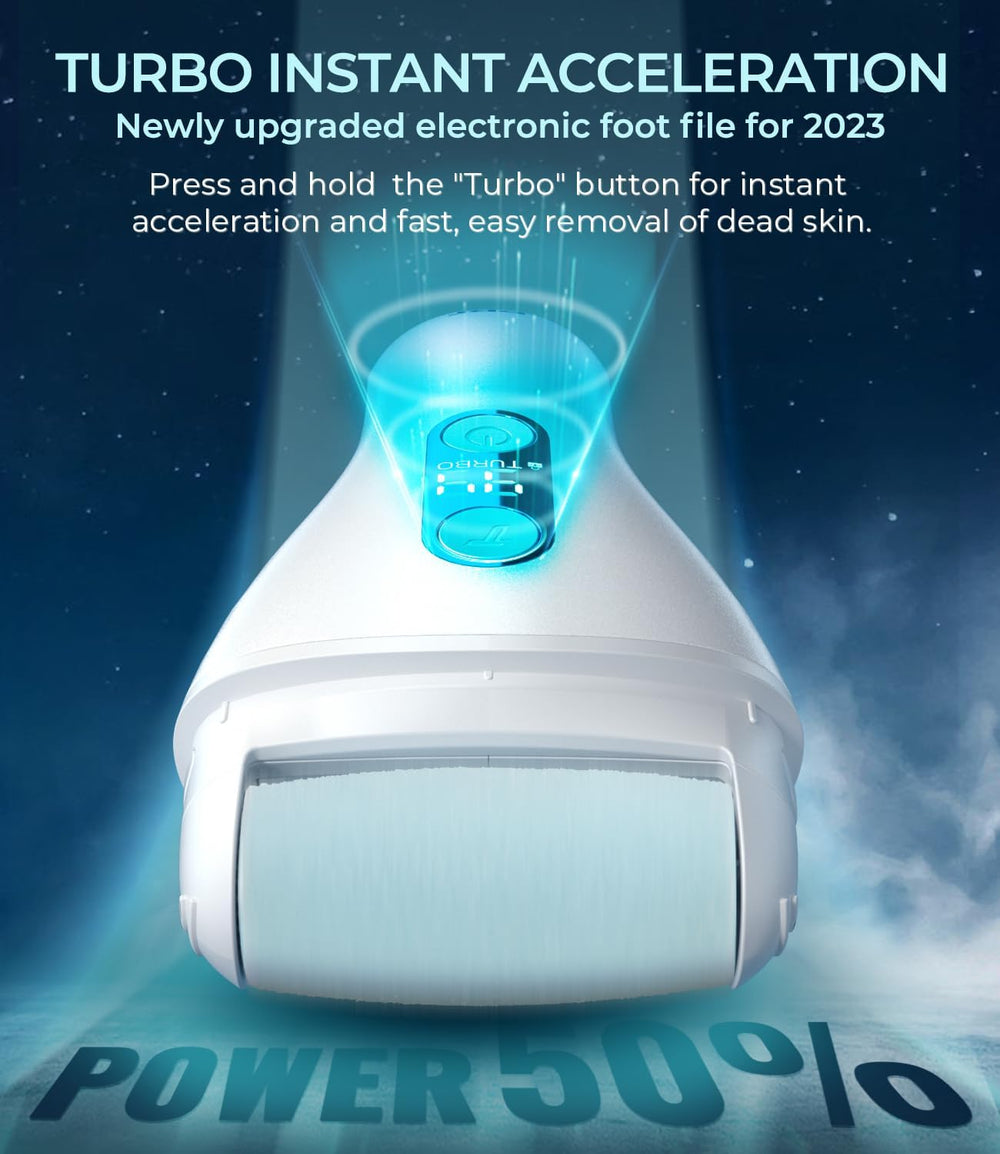 PRITECH Modo Turbo: acelera la eliminación de piel muerta gruesa.