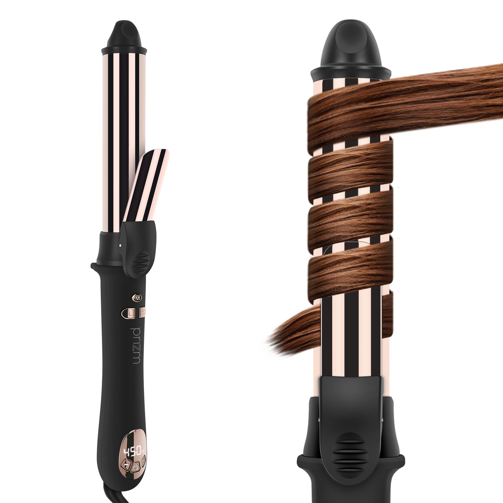Prizm Rizador automático para rizos, facilita peinado en cabello medio.