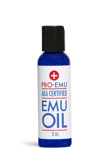 Pro Emu Oil: botella de aceite emú para hidratación de piel y cabello.