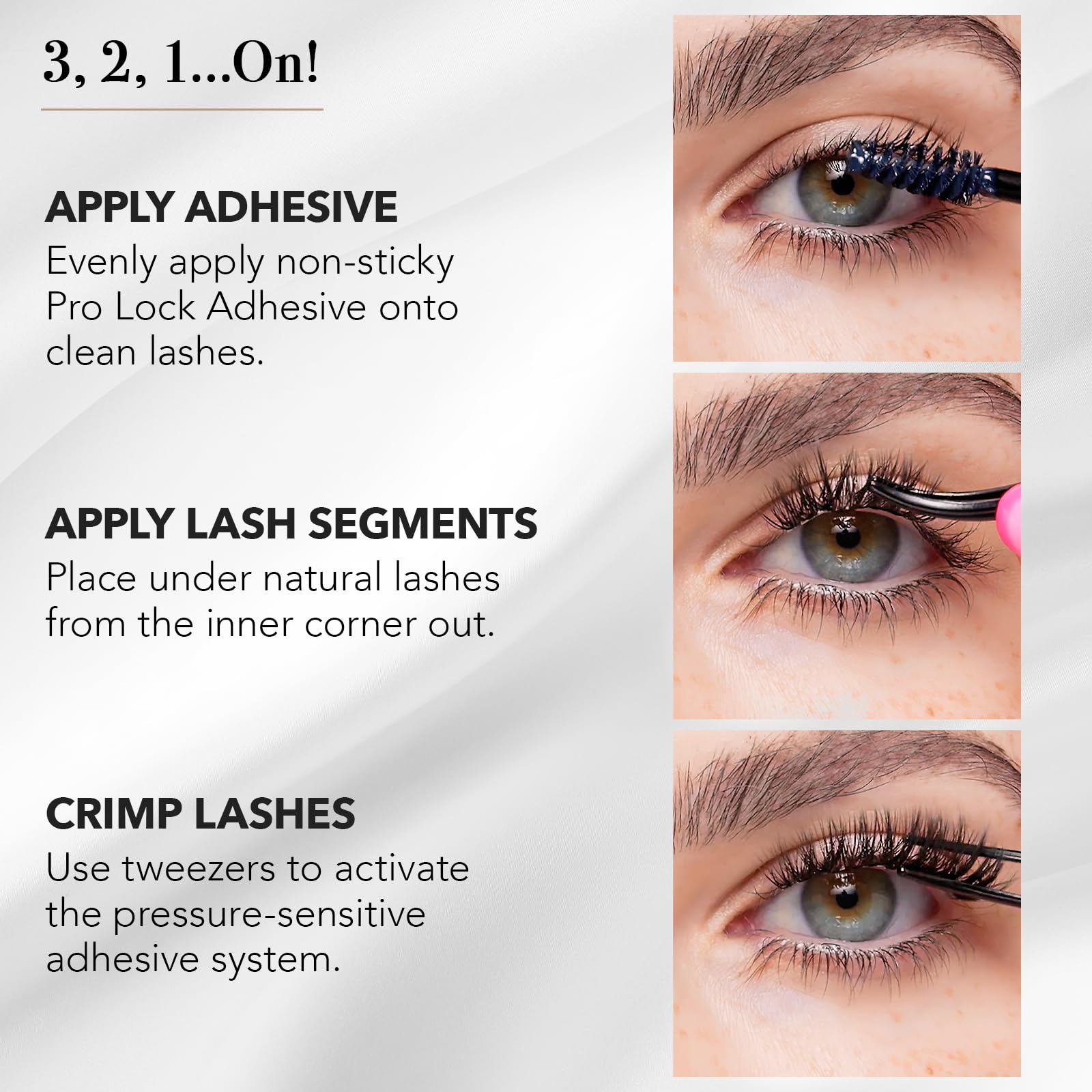 Pro Lash Pinzas Precisas: colocación exacta para un resultado profesional.