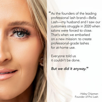 Pro Lash ProWear opciones de densidad y volumen en clusters.