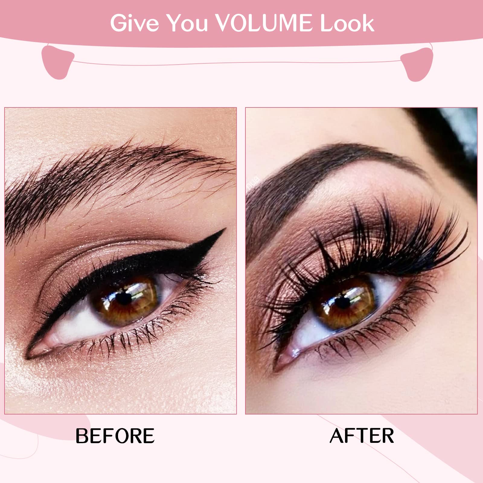 PRO LASHBEAUTY clusters con cepillo para aplicar con precisión