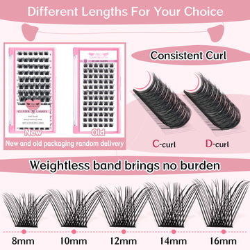 PRO LASHBEAUTY clusters fáciles de aplicar en casa para resultado de salón