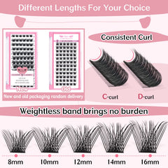 PRO LASHBEAUTY clusters fáciles de aplicar en casa para resultado de salón