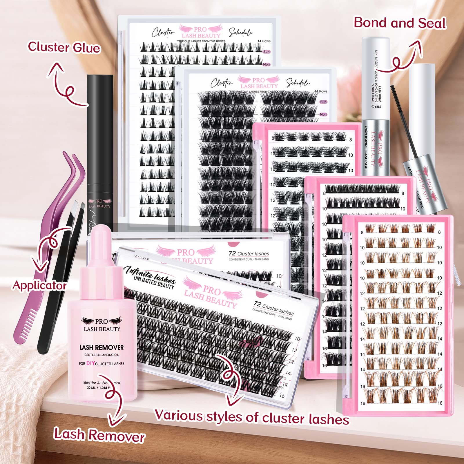 PRO LASHBEAUTY clusters cómodos para usar todo el día y la noche