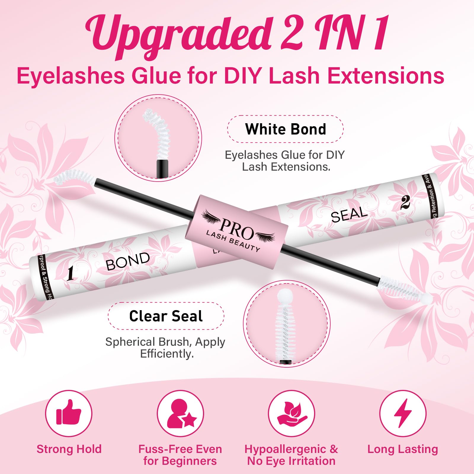 PRO LASHBEAUTY adhesivo-sellador en botella, sellado duradero sin residuos