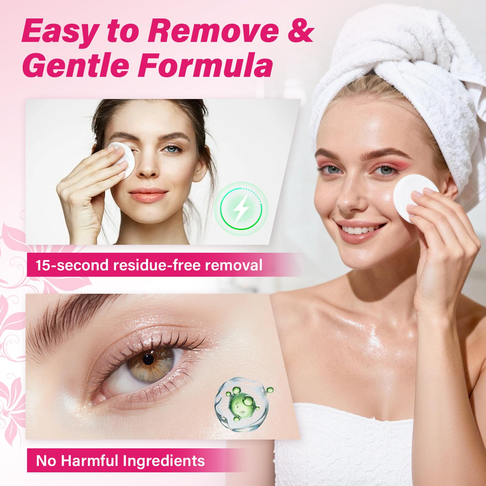 PRO LASHBEAUTY retirada fácil sin dañar las pestañas naturales