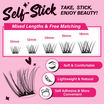 PRO LASHBEAUTY Begonia, pestañas ligeras y cómodas para uso diario